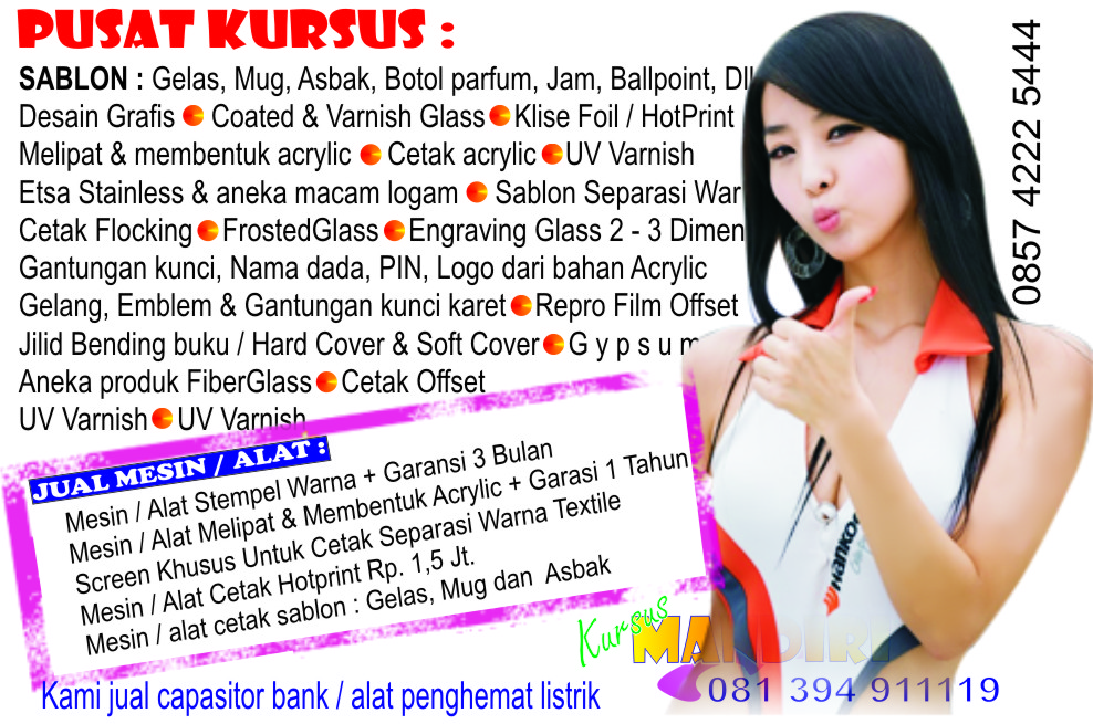 Usaha : Frosted, Flocking, Digital printing, Emboss, Klise 