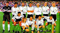 REAL RACING CLUB DE SANTANDER - Santander, España - Temporada 1996-97 - Ceballos, Zalazar, Óscar Arpón, Diego López, Schurrer, Txema y Bestchastnykh; Correa, Jaime, Morán y Javi López - F. C. BARCELONA 1 (Luis Enrique), RACING DE SANTANDER 0 - 16/02/1997 - Liga de 1ª División, jornada 24 - Barcelona, Nou Camp - 13º clasificado en la Liga, con Marcos Alonso de entrenador