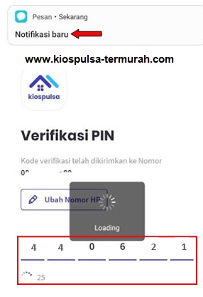 verifikasi login aplikasi kios pulsa