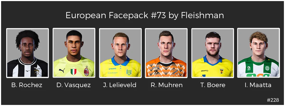 PES 2021 European Facepack #73 by Fleishman