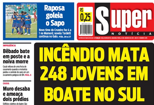 Jornal Super Notícia fechou 2012 com circulação maior que da Folha de S. Paulo