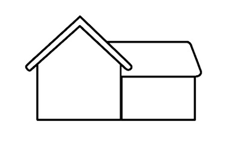رسم منزل سهل للأطفال