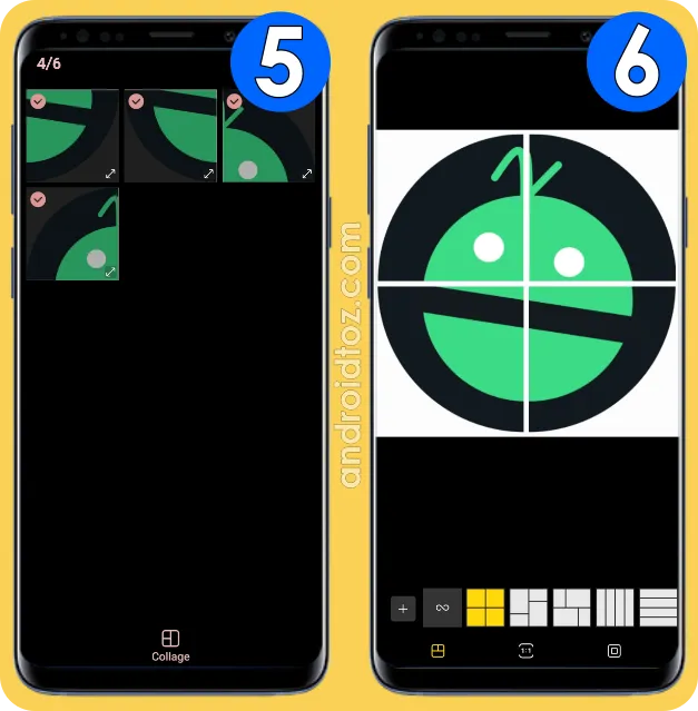 Steps of Alternative Way to Make Collage on Samsung (3)