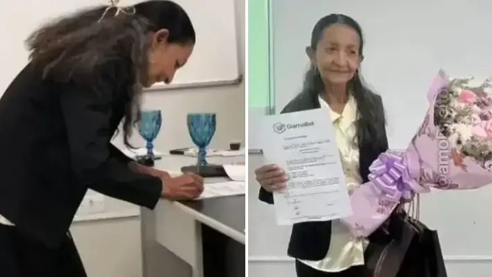 idosa defende tcc direito 74 anos comove turma video