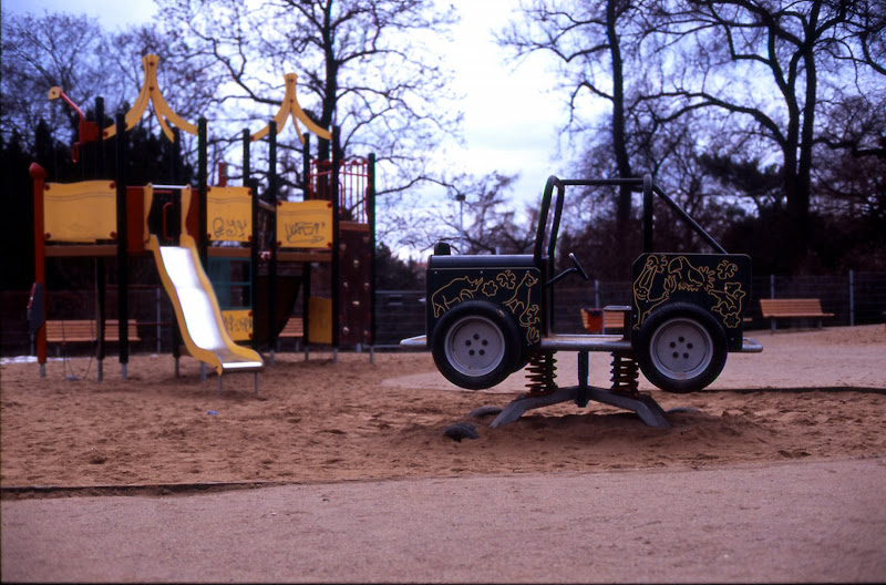 Car at the playground, Prague