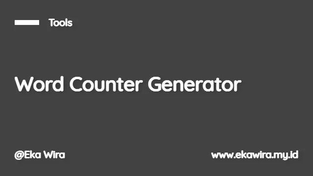 Word Counter Generator