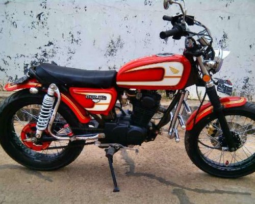  Modifikasi cb 100 drag racing trail cafe racer retro jap 