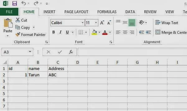 excel file in asp.net