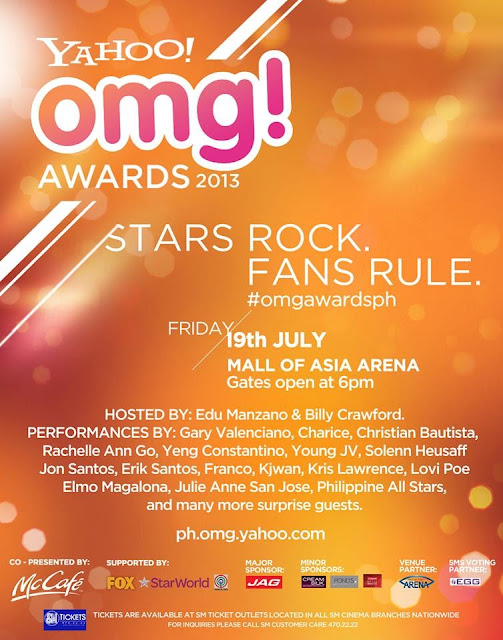 Yahoo! OMG Awards 2013: Free Ticket