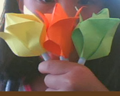 tulip origami for kids