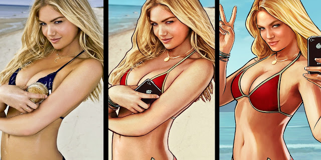 Avatar of Kate upton in GTA V looks so real