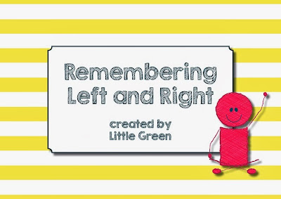 http://www.teacherspayteachers.com/Product/Remembering-Left-and-Right-Posters-and-Ideas-1057765