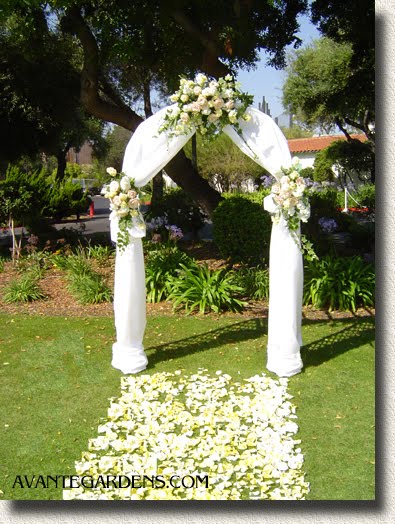 wedding arch decorations Make sure to glue each to a styrofoam rod so that 