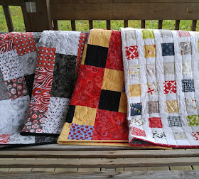 Quick and easy four patch baby quilt