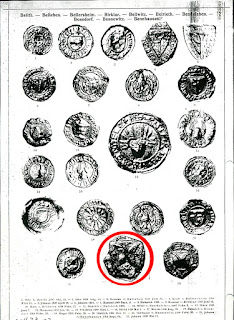 Seal used by Johann on Sept. 15 1314, and May 12, 1330