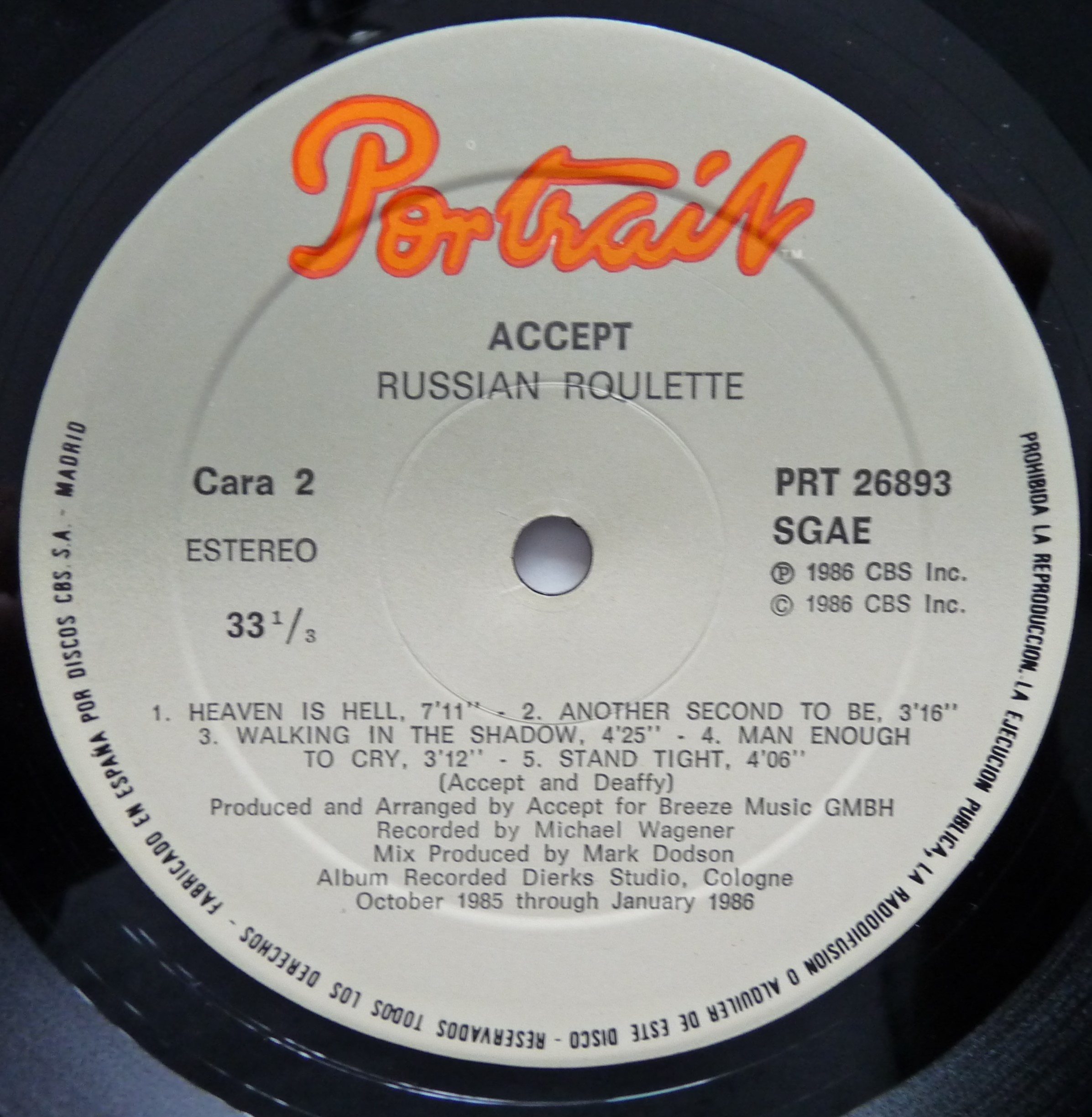 Disco de vinil Accept ‎– Russian Roulette - Lp - Vinil importado