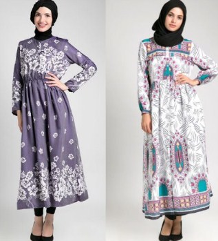 Koleksi Model Gamis Batik Remaja Kombinasi Modern Terbaru