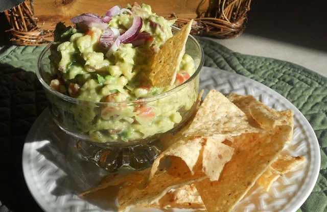 Chunky guacamole it great with chips, on sandwiches, avocado toast, and eggs.