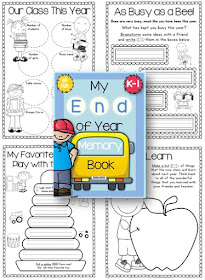 End of Year Memory Book and Activities K-1 Unit and a FREEBIE