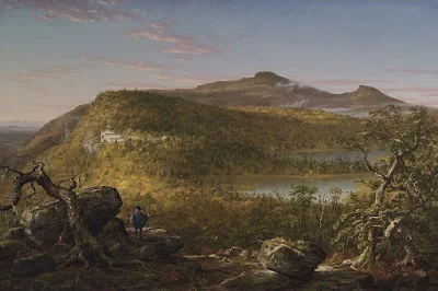 A View of the Two Lakes and Mountain House, Catskill Mountains, Morning (c. 1844), Brooklyn Museum painting Thomas Cole