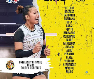 UST Golden Tigresses Lineup for Shakeys Super League 2022 Collegiate Conference