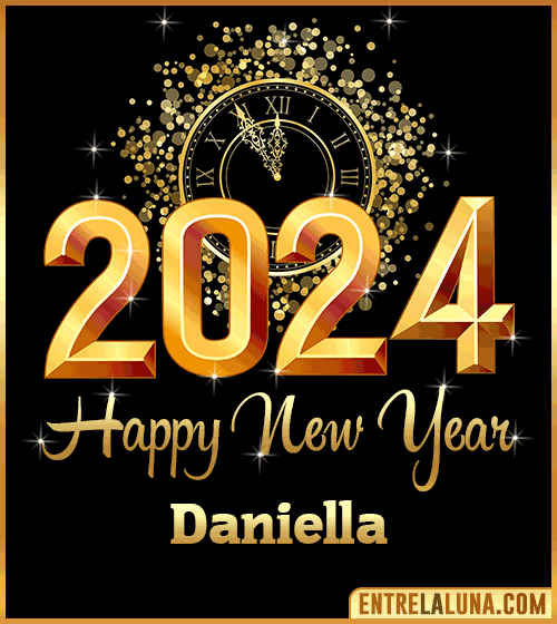 Happy New Year 2024 wishes gif Daniella