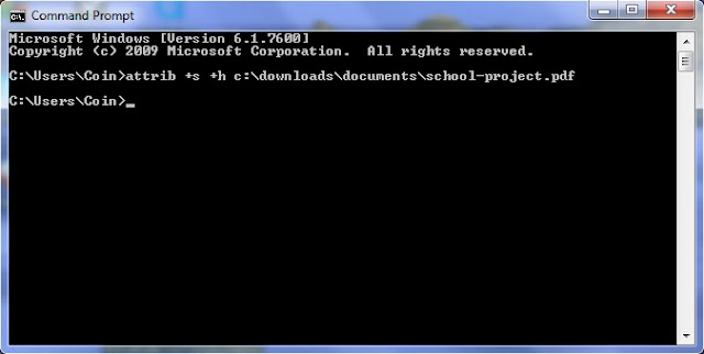 Command Prompt - Attrib