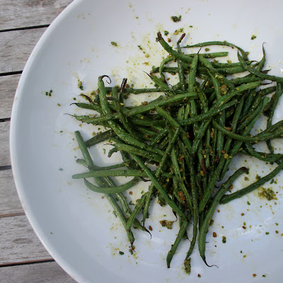 Basil Balsamic Pistachio Green Beans