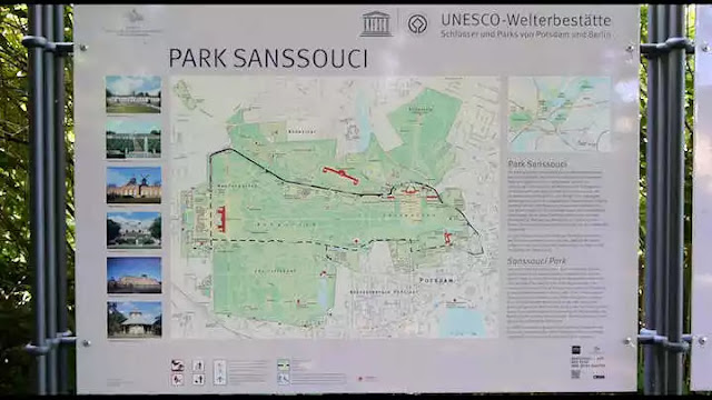 Mapa del Parque Sanssouci - Potsdam - Alemania