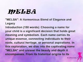 meaning of the name "MELBA"