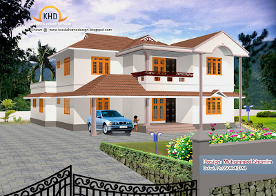 House Design on Home Elevation Designs In 3d   Kerala Home Design And Floor Plans