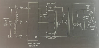LOAD TEST ON A THREE PHASE TRANSFORMER CIRCUIT DIAGRAM