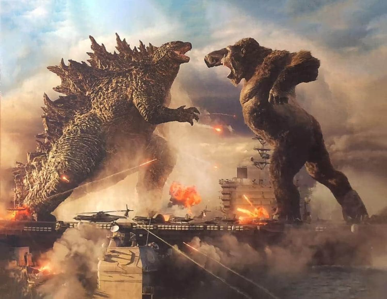 Godzilla Vs Kong ハリウッド版 ゴジラ 頂上決戦の Vs コング が 恐怖の怪獣王の悪のゴジラを倒すために 人類が唯一の希望の救世主として ヒーローのコングを放つ日米モンスター激突の予告編を初公開 Cia Movie News