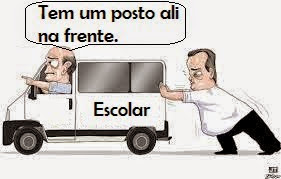 Resultado de imagem para ônibus de estudantes sem combustível