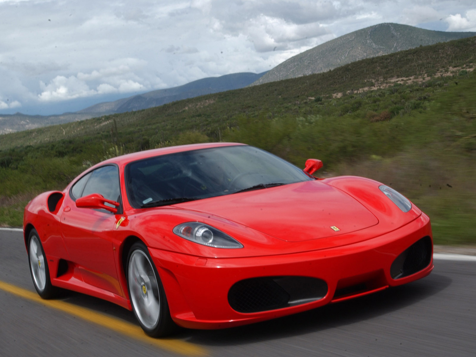 Ferrari on Road Car Wallpaper