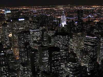 new york city at night skyline. new york city skyline at night