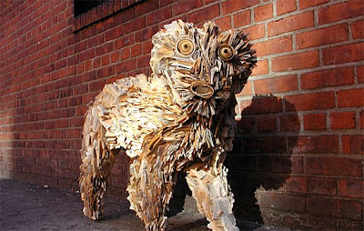 Newspaper Sculptures