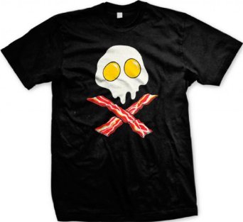 Bacon And Eggs Skull Tshirt4