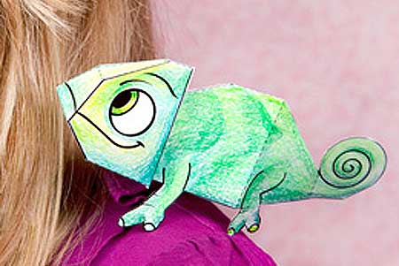 Disney Tangled - Pascal the Chameleon Papercraft