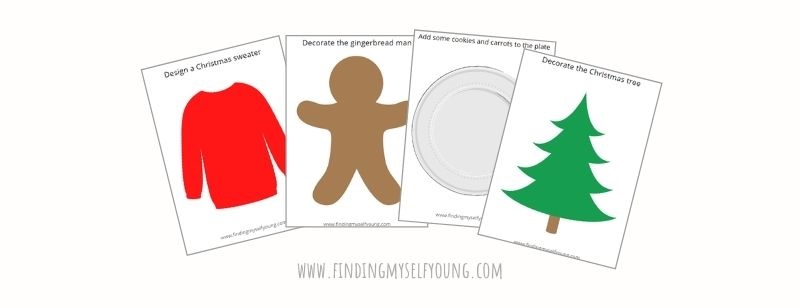 free christmas playdough mats