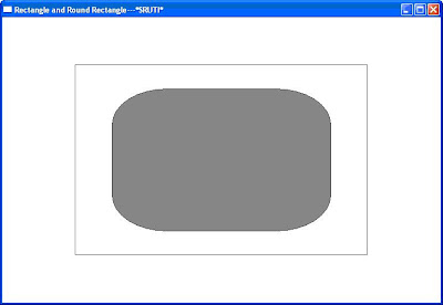 Rectangle Program with Filling Output Screen shot VISUAL PROGRAMMING LAB