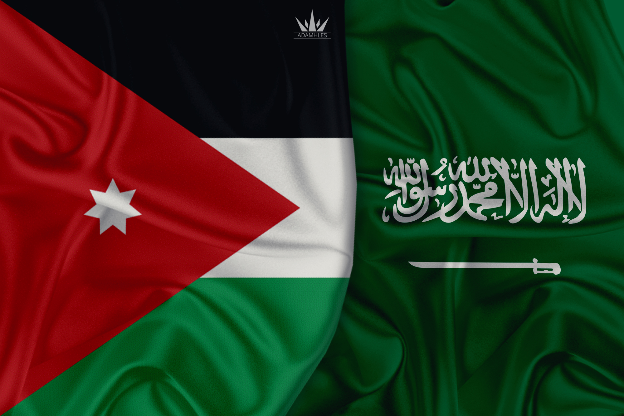 خلفية علم السعودية والاردن اجمل خلفيات العلم السعودي والعلم الاردني Jordan and Saudi Arabia