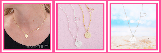 Monogrammed Heart Necklace