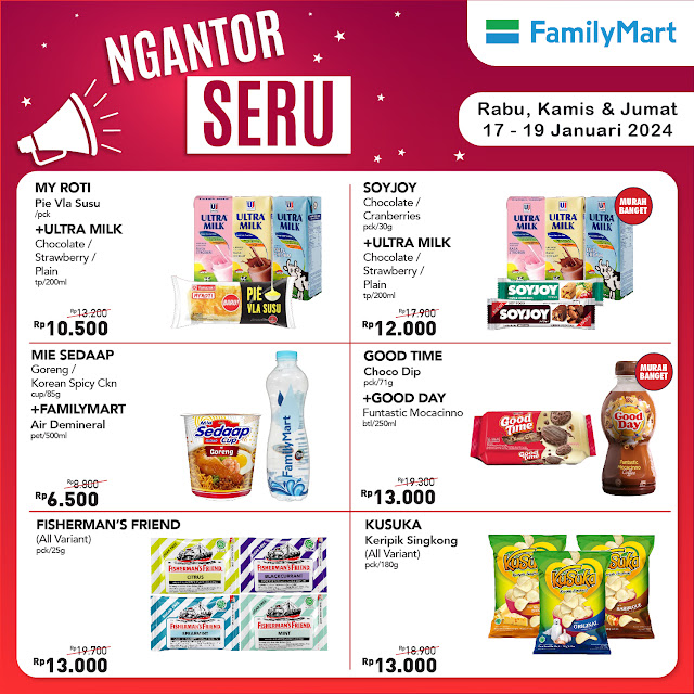 Promo FamilyMart Ngantor Seru 17 - 29 Januari 2024