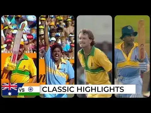 Australia vs India 14th Match Benson & Hedges World Series Cup 1986 Highlights