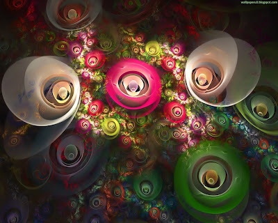 3D Flowers Standard Resolution Wallpaper 1