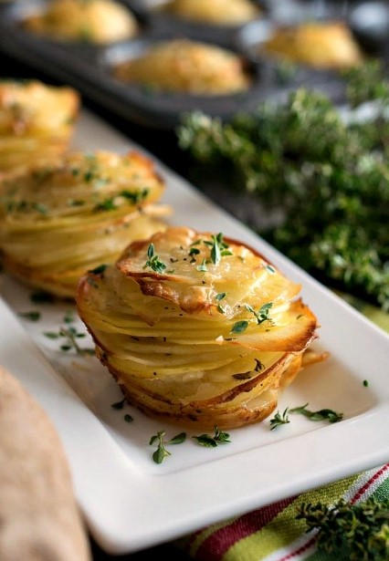 Asiago Potato Stacks