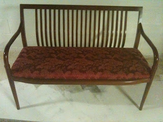 Crafting History Store: Settee - Vintage upholstered Bench  