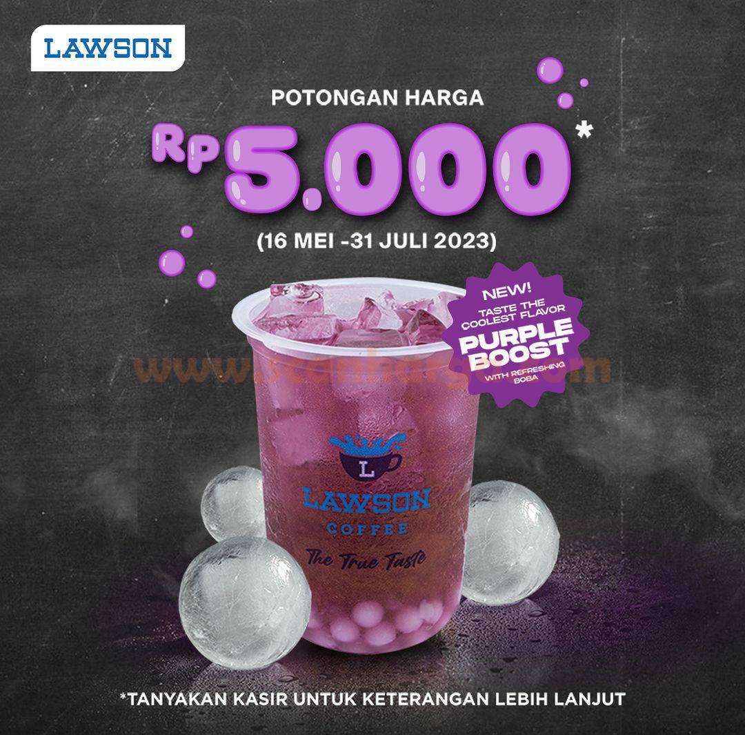 Promo LAWSON Purple Boost + Pooping Bobba - Potongan Harga Rp. 5.000