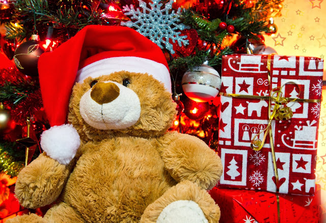 Best Christmas Teddy Bear HD Wallpaper Free